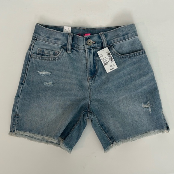 Girls Midi Mi-Long Denim Shorts - Picture 2 of 4